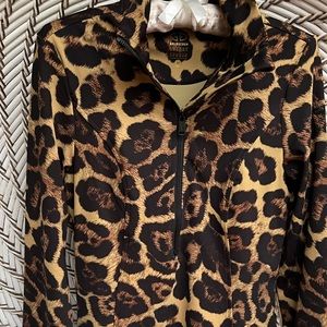Goldbergh's pullover.This half-zip features long sleeves, and jaguar print.